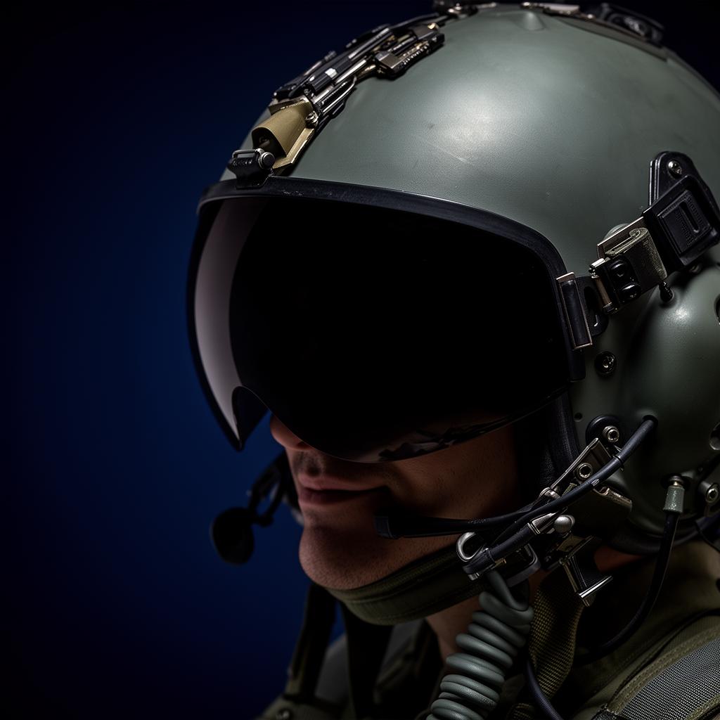 Rotary-wing flight helmet with NVG mount